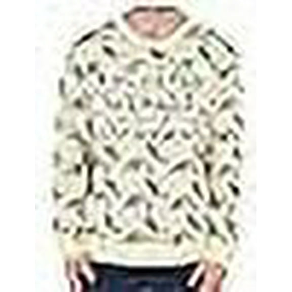 Alphabet Lights Beige Light Up Ugly Christmas Sweater