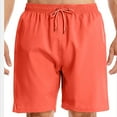 thumbnail image 4 of sovlvnd Running Shorts for Men, Summer Men's Beach Pants Solid Color Beach Surfing Pants Casual Plus Size Five Quarter Pants Sports Shorts 2XL, Orange, 4 of 4