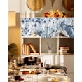thumbnail image 3 of Tie Up Valance Curtain for Kitchen,Thanksgiving Pumpkin Maple Leaf Branches Rod Pocket Short Curtains Adjustable Tie-Up Shade Valances,Watercolor Blue Window Treatment for Bathroom Living Room, 3 of 8