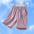 thumbnail image 5 of Yindaity Boys Cotton Shorts Toddler Boy Shorts, Double-Layer Mesh Toddler Shorts Boys Athletic Basketball Clothes for Kids Active(Purple,7-8 Years), 5 of 5