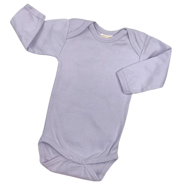 Body / pijama de manga larga de algodón orgánico - Lavanda suave 3-6m Healthy Body Head To Toe 801LAV6M
