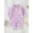 thumbnail image 3 of Bagilaanoe Newborn Baby Girl Boy Jumpsuit Long Sleeve Bunny Print Romper Overalls 3M 6M 12M 18M Infant Long Pants Outfits, 3 of 8