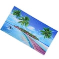 thumbnail image 4 of Fondo de pared de acuario, pintura, cartel de pecera, playa colorida del sol, 4 of 12