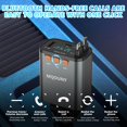 thumbnail image 4 of Cargador de coche MQOUNY retráctil 5 en 1, rápido, 60 W, Bluetooth 5.3, 4 of 7