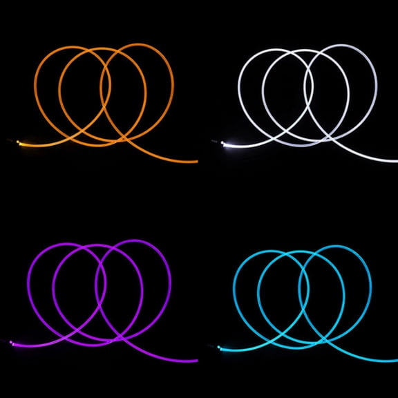 CRAFTHROU 1Set Decor Fiber Light String 300*0.2*0.2cm in Transparent and White for Optical Fiber Use