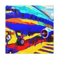thumbnail image 3 of "The Colorful Blimp Scene" - Canvas, 3 of 25