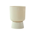 thumbnail image 2 of High Footed Resin Flower Pot,Imitation Ceramic Planter,Living Room Decor,Desktop Plant Pot,Modern Home Decor,Small Green Plant Container,Decorative Planter,Office Table Ornament, 2 of 6