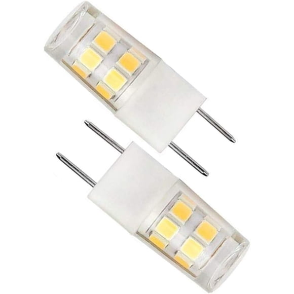 HUGFEGWE G8 Ampoules DEL Perles Éclairage 110V 2.5W Économie d'Énergie Lumière Maïs 17 Pcs 2835 SMD Base G8 à Deux Broches Sans Stroboscope Vacillement Ampoule Halogène de Remplacement Lumière sous Armoire Galette Lumineuse (Warm CA919-70829