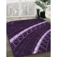 thumbnail image 3 of Ahgly Company Machine Washable Indoor Rectangle Transitional Purple Violet Purple Area Rugs, 2' x 4', 3 of 7