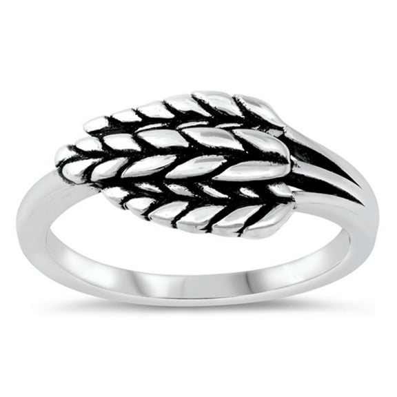 Simulated Lavender Plant Wheat Ring .925 Sterling Silver Band Jewelry Female Male Unisex Size 8
