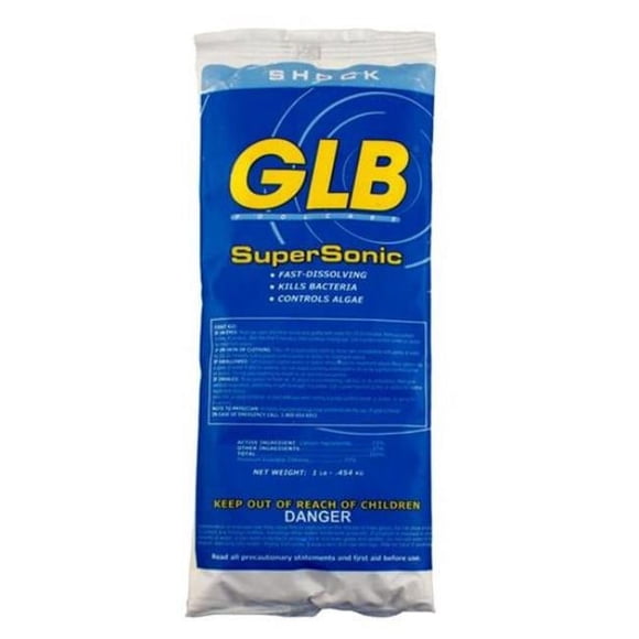 Advantis GL71442A Désinfectant pour Piscine Supersonic GLB Cal Hypo Shock de 1 Lb, 24 par Caisse