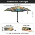 thumbnail image 3 of Fawn Among Purple Flowers Umbrellas for Sun Auto Open Close UV50+ Waterproof 5-Fold Compact Fiberglass Frame, 3 of 6