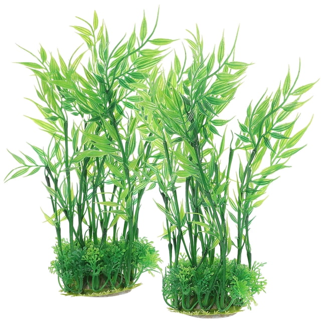 unbranded 2Ud Planta Artificial Para Acuario Decorativo Compacto Con Natural