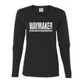 thumbnail image 2 of Wild Bobby Waymaker Inspirational/Christian Women Graphic Long Sleeve Tee, Black, Small, 2 of 5