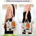 thumbnail image 4 of FORMRS Womens Corduroy Tote Bag Crossbody Shoulder Handbag with Pocket, White Abstract Shapes, 4 of 7