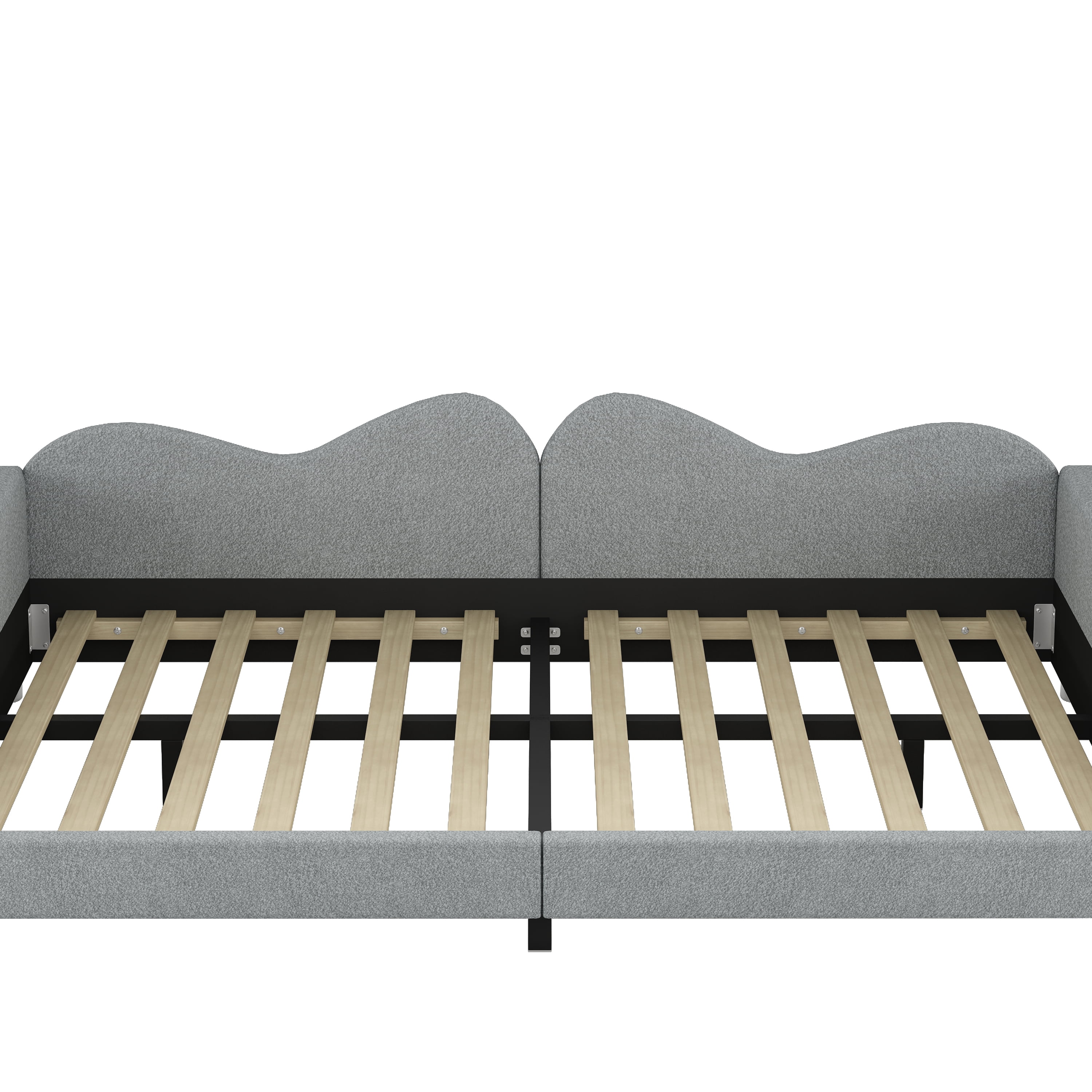 Euroco Upholstered Full Size Daybed for Bedroom, Gray