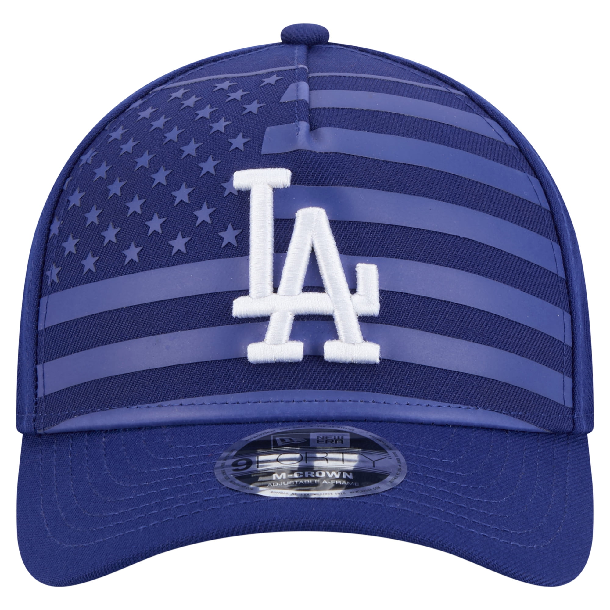 Men's New Era Royal Los Angeles Dodgers American Flag 9FORTY M-Crown A-Frame Adjustable Hat