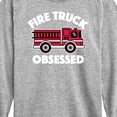 thumbnail image 3 of Instant Message - Fire Truck Obsessed - Toddler & Youth Long Sleeve Graphic T-Shirt, 3 of 6