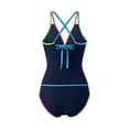 thumbnail image 7 of RYRJJ Womens Tummy Control Tankini Swimsuits Color Block Bathing Suits V Neck Two Piece Swimwear with High Waisted Shorts(Navy,XL), 7 of 7