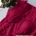 thumbnail image 4 of Lenpel Nightgown with Built in Bra for Women Lace V Neck Spaghetti Strap Sleepwear Mini Dresses Fashion Ruffle Trim House Pajama Dresses, 4 of 7