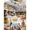 thumbnail image 5 of Wildflower Leaf Table Cloth, Grey Floral Botanical White Watercolor Waterproof Tablecloth for Rectangle Tables, Reusable Washable Fabric Table Cover for Restaurant Kitchen Dining Tables 60"x84", 5 of 6