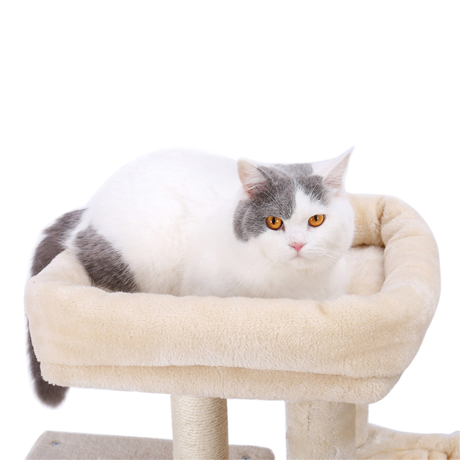 Pefilos 47" Cat Tree House for Indoor Cats, Cat Condo with Sisal Scratching Posts, Cat Tower with Pink Top Perch for Kittens, Pink Pefilos 47" Cat Tree House for Indoor Cats, Cat Condo with Sisal Scratching Posts, Cat Tower with Pink Top Perch for Kittens, Pink