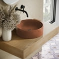 thumbnail image 6 of Lisse 14.5" Concrete Round Vessel Sink in Matte Terracotta, 6 of 9