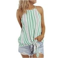 thumbnail image 1 of EQWLJWE Robe Longue pour Femmes Col Rond Ample Décontracté Rayé Imprimé Sans Manches, 1 of 6