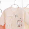 thumbnail image 4 of CAUYDY Infant Boys Outfits Preemie Girls Clothes Unisex Newborn Sleepers Long Sleeved Shirt Hat Pants Bib Bellyband 7Pcs Comfy Set Fall Winter Sizes 0-3 Months,Pink, 4 of 5