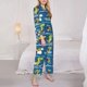 thumbnail image 3 of Fotbe Dinosaur on the Beach Vacation Conjunto de Pijama de Manga Larga para Mujer con Estampado, Ropa de Dormir de 2 Piezas, Conjunto de Casa Suave y Cómodo con Bolsillos-Large, 3 of 7