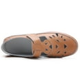 thumbnail image 7 of hopeusnice Women's Leather Sandals Summer Breathable Comfortable Cut Out Shoes Open Toe Flat Low Heel Slip On Walking Shoes for Outdoor Wear Brown 41, 7 of 7