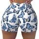 thumbnail image 2 of Balery Beautiful Butterflies Pantalones cortos de entrenamiento estampados para mujer, sin costuras, ajustados, para gimnasio, yoga, correr, deportes, ejercicio activo, fitness.-Large, 2 of 8