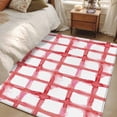 thumbnail image 4 of Area Rugs 2.7'x5', Red Buffalo Plaid Carpet for Living Room Bedroom Dining Room, Farmhouse Check Stripes Retro Geometric Throw Kitchen Rugs Non Slip Washable Rectangle Indoor Outdoor Rugs, 4 of 8