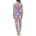 thumbnail image 3 of FKELYI Easter Eggs Women Pajama Size XS Comfortable Jooger Women Sleepwear 2 Piece Lightweight Long Sleeve Pajamas Festival Gift, 3 of 4