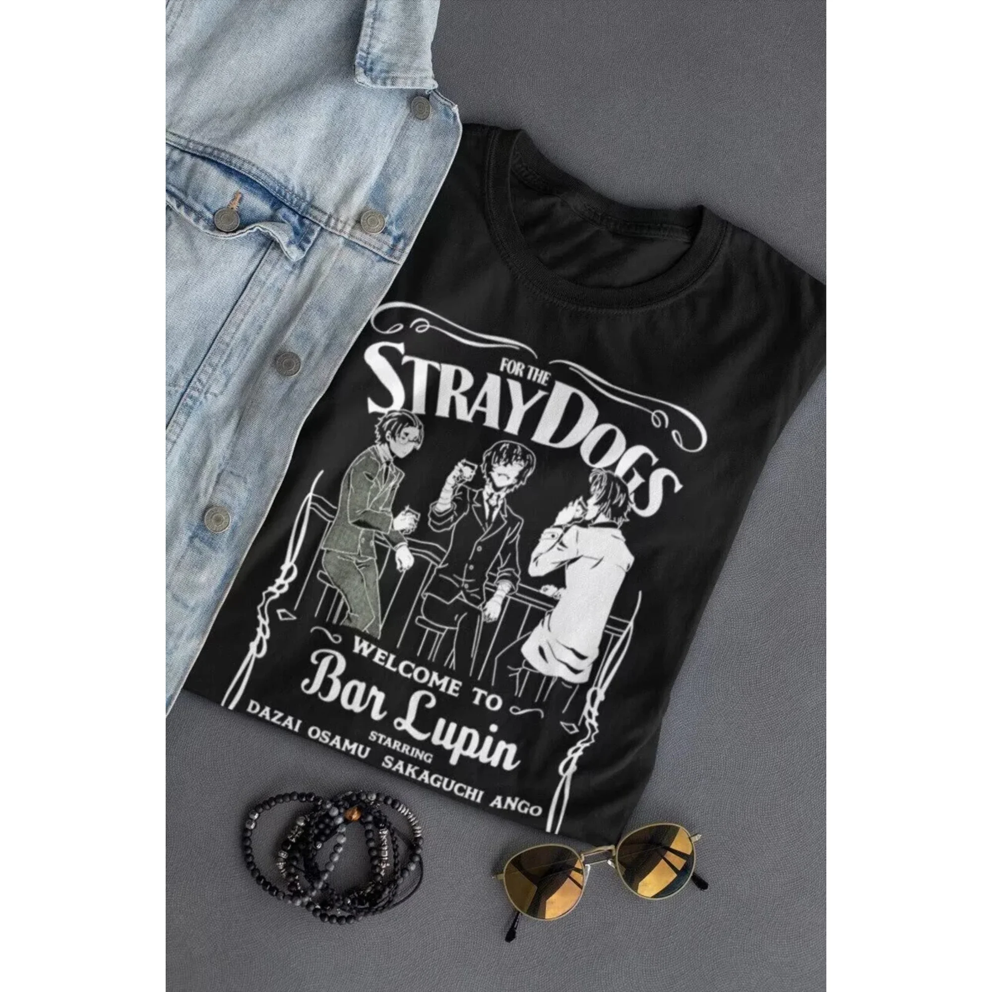 Reprint Rare Bungou Stray Dogs Tee, Nakajima Atsushi, Dazai Osamu, Nakahara Love Gift, Anime