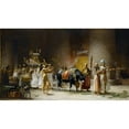 thumbnail image 2 of Frederick Arthur Bridgman 24x15 Black Ornate Framed Double Matted Museum Art Print Titled: The Procession of the Bull Apis (1879), 2 of 5