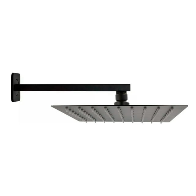 Regadera Cuadrada Rubinett 15cm Acero inóxidable 304 Negro Mate De Lujo