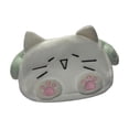 thumbnail image 1 of Estuche para lápices con forma de gato, organizador de artículos de papelería, neceser de maquillaje, bolso, almacenamiento de bolígrafos Verde claro blanco, 1 of 9