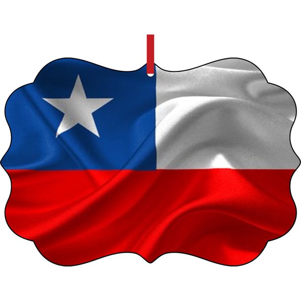 Flag Chile Waving Chilean Flag Elegant Semigloss Aluminum Christmas