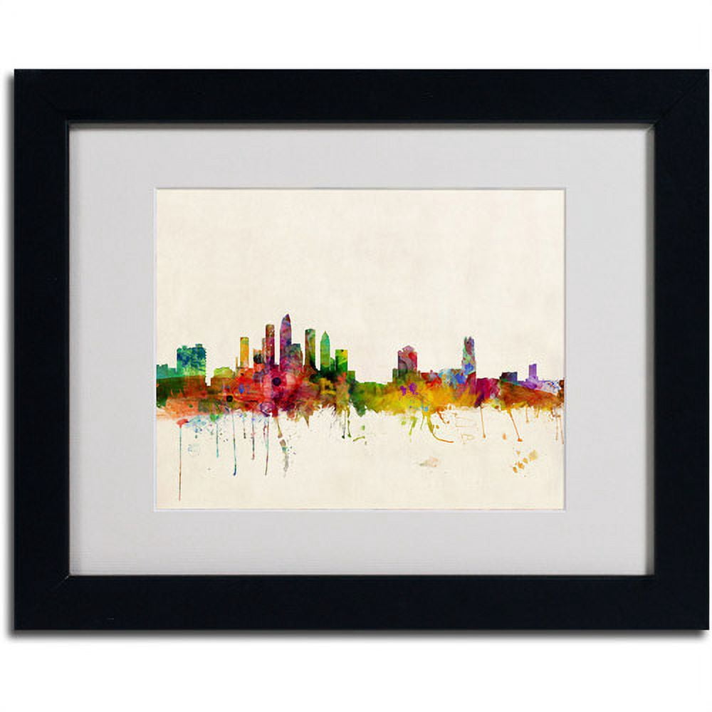 Trademark Fine Art "Tampa, Florida" Canvas Art by Michael Tompsett, Black Frame