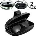 thumbnail image 1 of 2 Packs Car Glasses Holder Sun Visor Glasses Case, Universal Automotive ABS Eyeglasses Holder Protective Box Clip Eyewear Hard Shell Storage Organizer with Magnetic Closure, 2 Credit Card Slot, 1 of 7