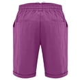 thumbnail image 5 of Shorts for Women Lounge Casual Shorts Elastic Waist Knee Length Shorts Loose Fit Summer Bermuda Shorts with Pockets, 5 of 9