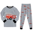 thumbnail image 5 of CAICJ98 Boys Pajamas Fire Truck Pjs Set 2-9 Years Toddler Kids 2 Piece Long Sleeve Soft Cotton Sleepwear, 5 of 7
