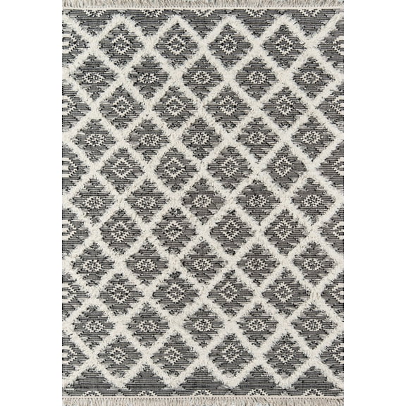 Momeni Harper Hand Hooked Wool Black Area Rug 2' X 3'
