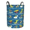 thumbnail image 2 of Fotbe Dinosaur on the Beach Vacation Laundry Basket with Handles, Waterproof Large Laundry Hamper, Wash Bag for Corner Dorm, Rolling Laundry Basket with Handles-Medium, 2 of 8
