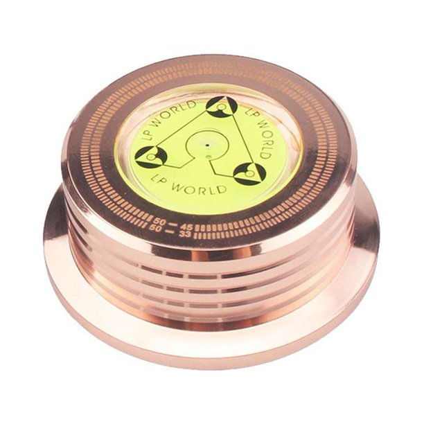 Tocadiscos 50 Hz Estabilizador Disco LP Abrazadera Peso para Tocadiscos Vinilo (dorado)