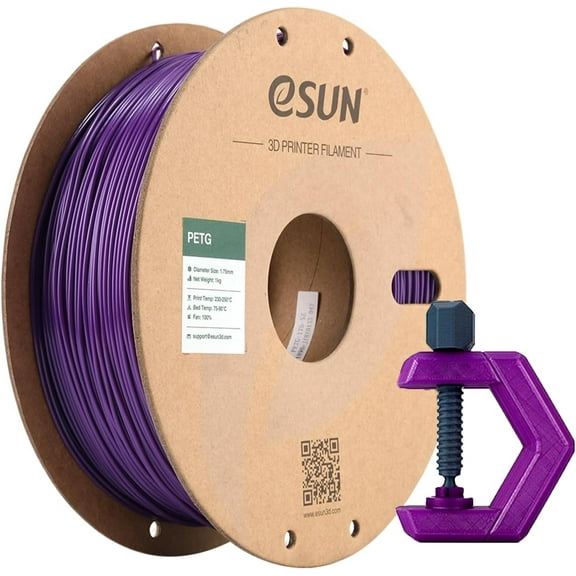 PETG Filament 1.75mm, 3D Printer Filament PETG, Dimensional Accuracy  /- 0.05mm, 1KG Spool (2.2 LBS) 3D Printing Filament for 3D Printers, Solid Purple