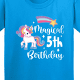 thumbnail image 4 of Inktastic Magical 5th Birthday Rainbow Unicorn with Star Youth T-Shirt, 4 of 5