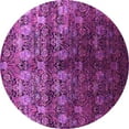 thumbnail image 1 of Ahgly Company Indoor Round Oriental Pink Industrial Area Rugs, 7' Round, 1 of 4
