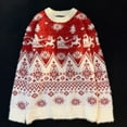 thumbnail image 1 of EGNMCR Chandail de Noël Moelleux Cadeaux pour Femmes Imprimé Père Noël Col Rond Manches Longues Hauts, Cadeaux pour Femmes, 1 of 4